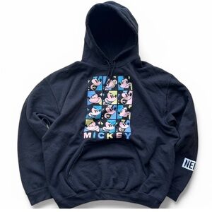 NEFF MICKEY MOUSE PRINT Black Hoodie Sweater - L